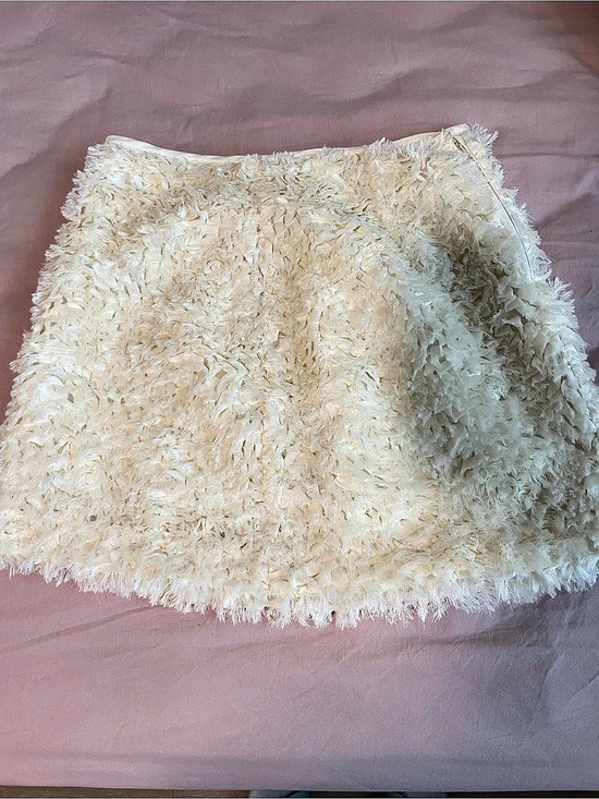 Anthropologie Dresses & Skirts - Anthropologie Shaggy Mini Skirt in Cream New